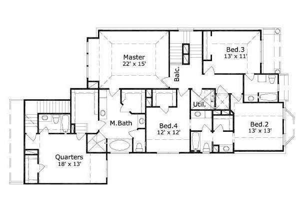 upper floor house blueprint