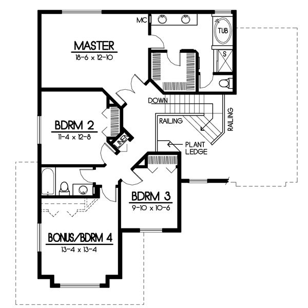 upper floor house blueprint