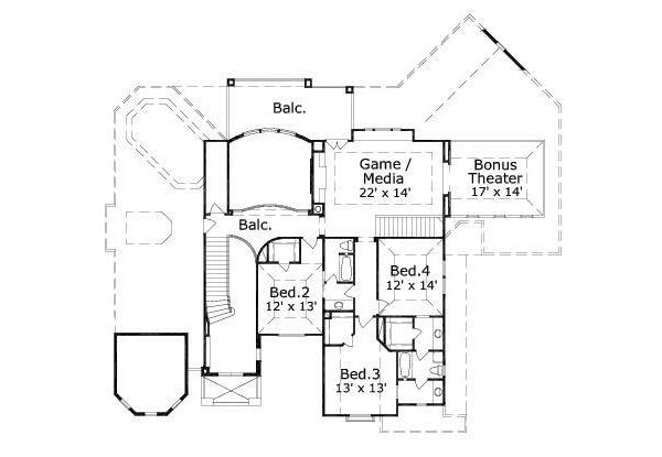 upper floor house blueprint