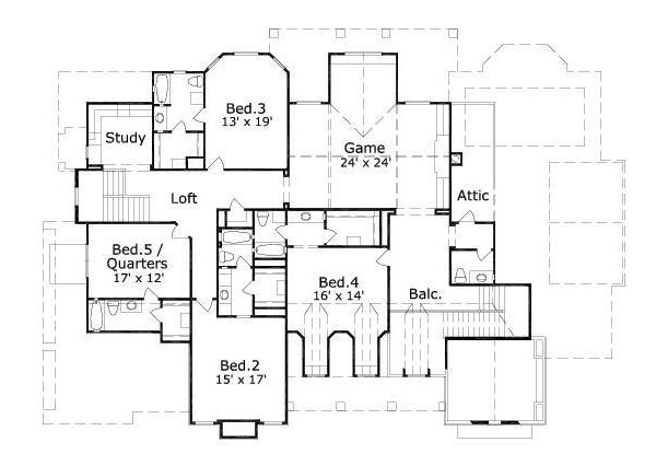 upper floor house blueprint