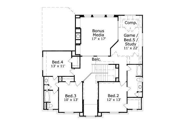 upper floor house blueprint