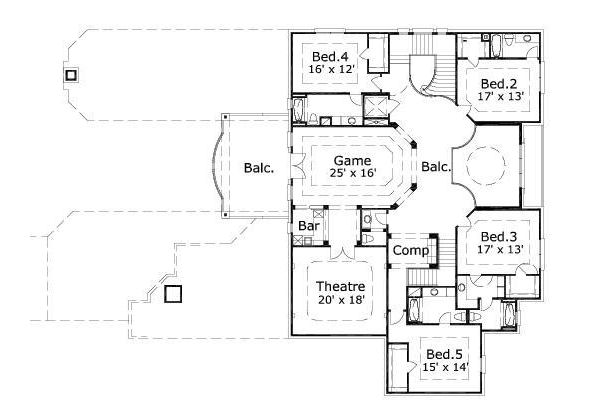 upper floor house blueprint