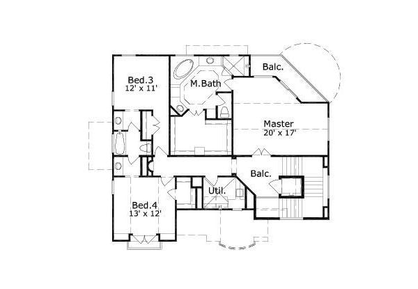 upper floor house blueprint