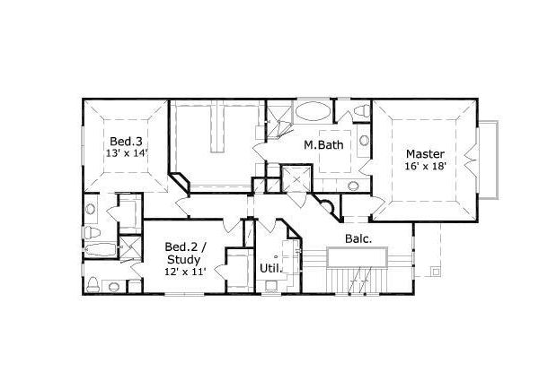 upper floor house blueprint