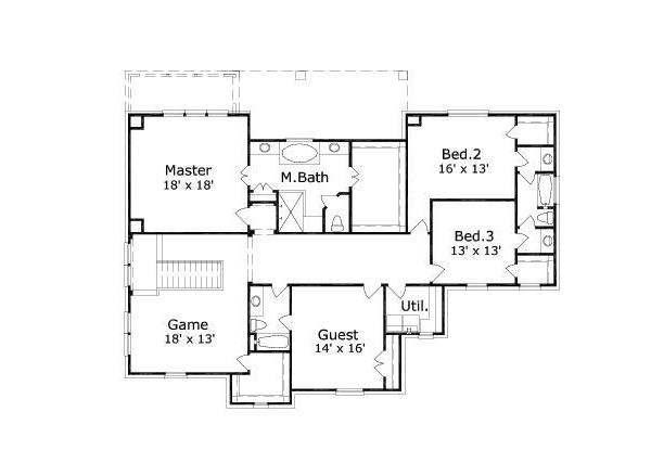 upper floor house blueprint