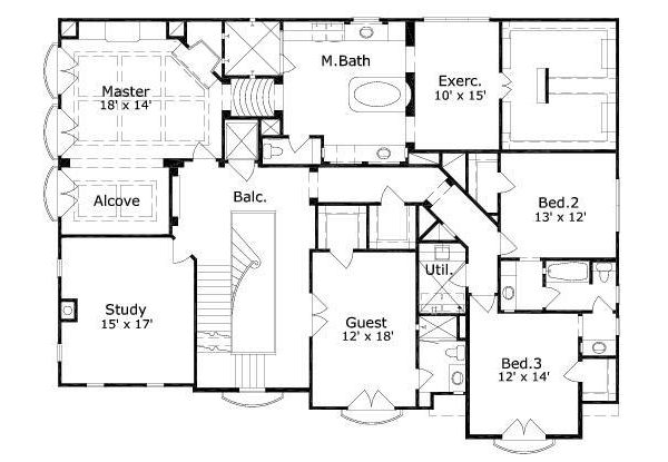 upper floor house blueprint