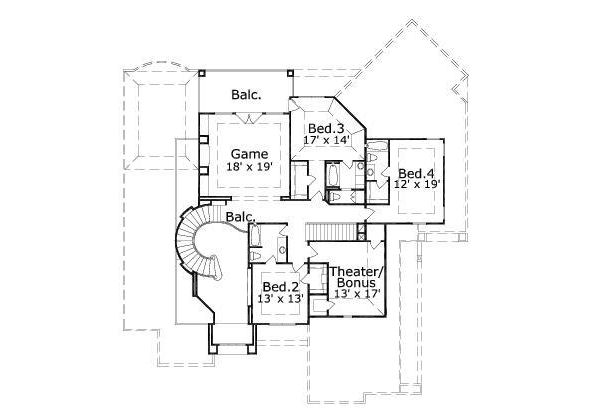 upper floor house blueprint