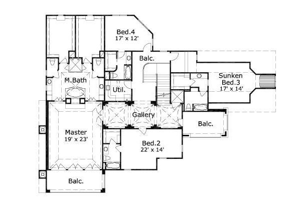 upper floor house blueprint