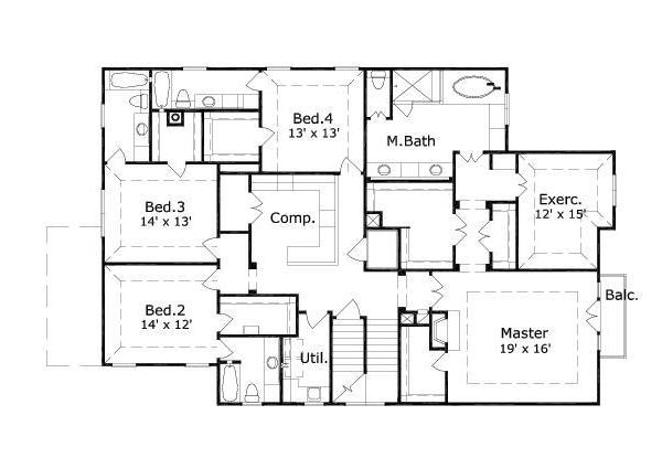 upper floor house blueprint