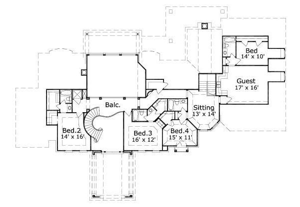 upper floor house blueprint