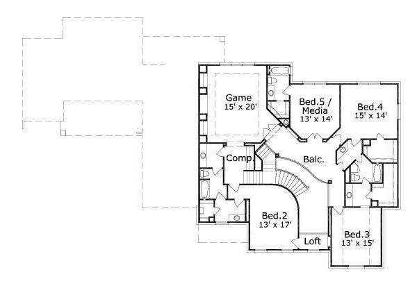 upper floor house blueprint