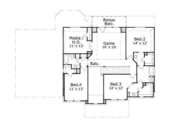 upper floor house blueprint