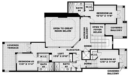 upper floor house blueprint