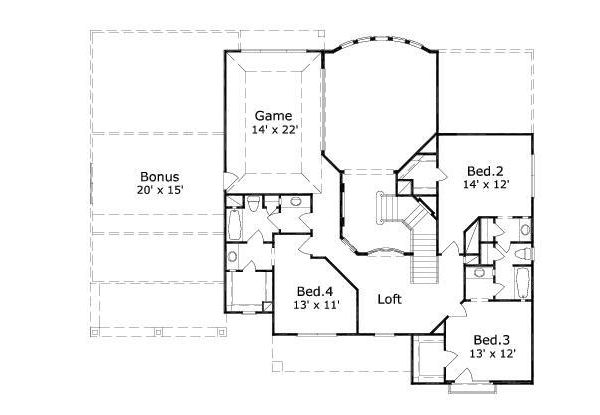 upper floor house blueprint