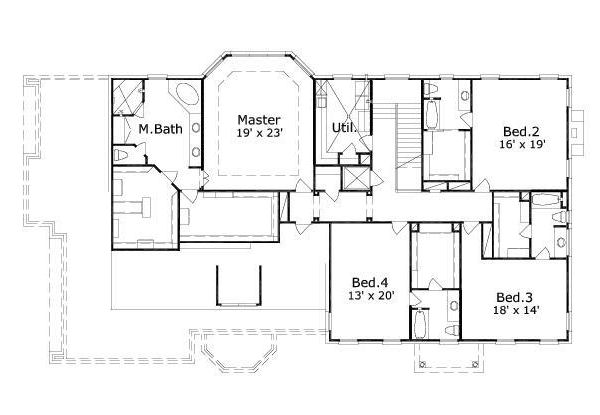 upper floor house blueprint