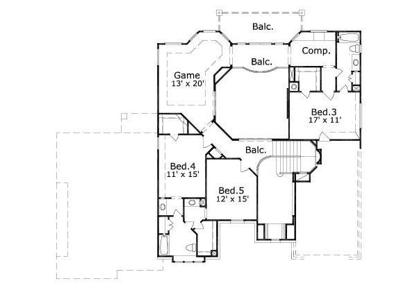 upper floor house blueprint