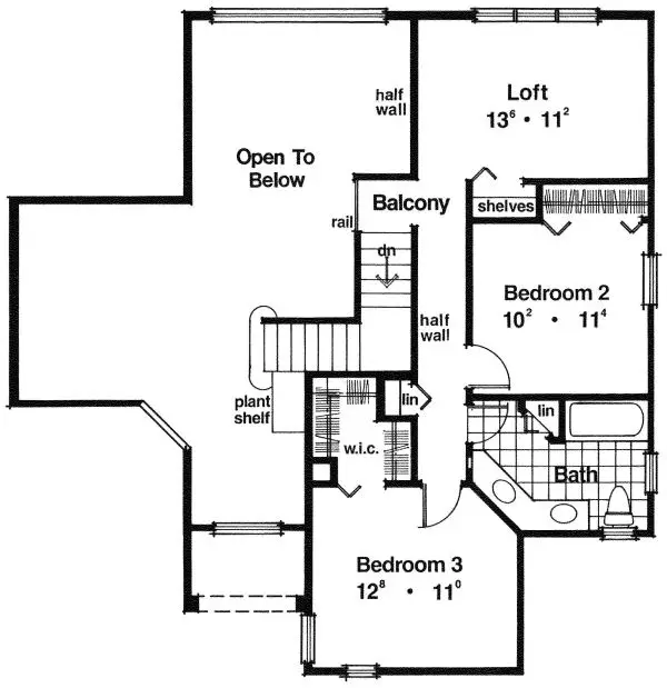 upper floor house blueprint