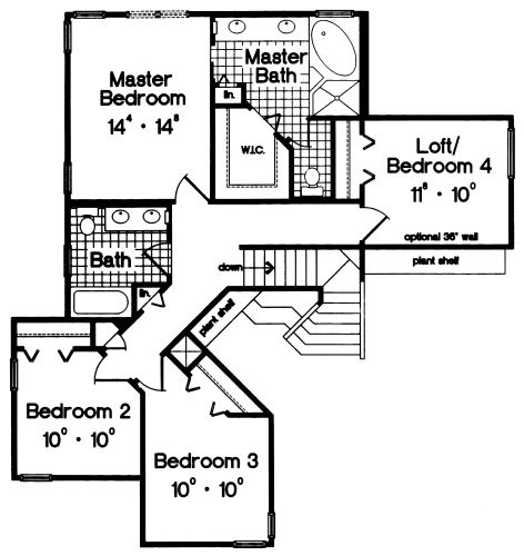 upper floor house blueprint