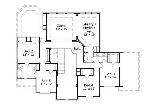 upper floor house blueprint