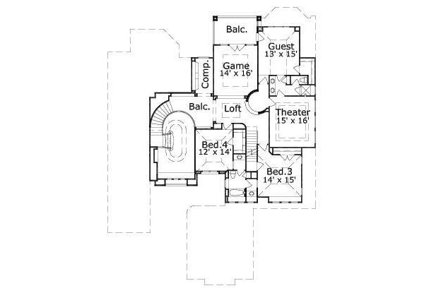 upper floor house blueprint