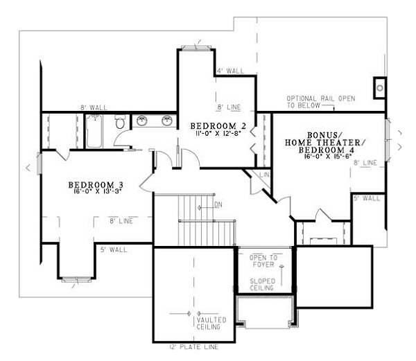 upper floor house blueprint
