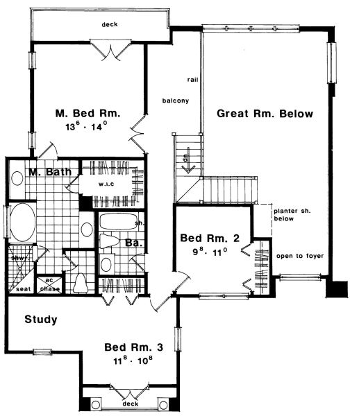 upper floor house blueprint