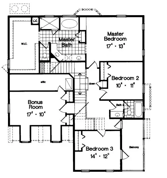 upper floor house blueprint