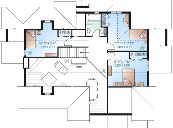 upper floor house blueprint