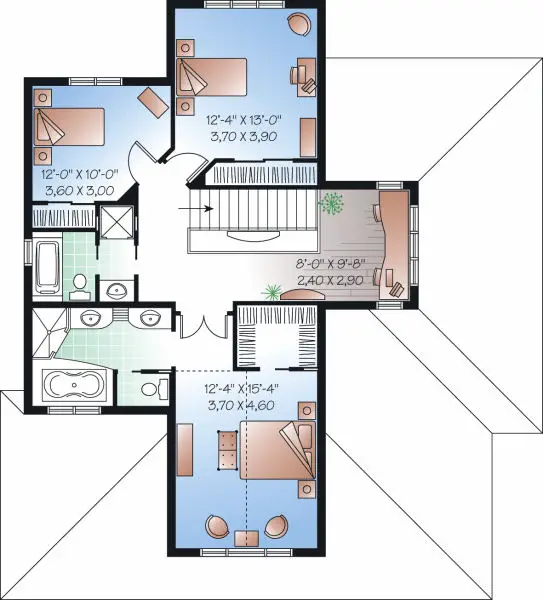 upper floor house blueprint
