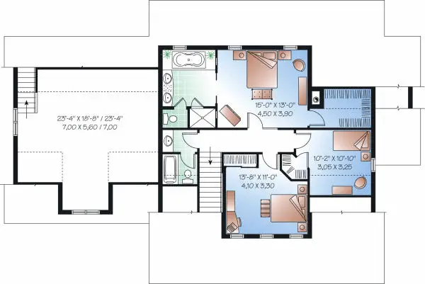 upper floor house blueprint