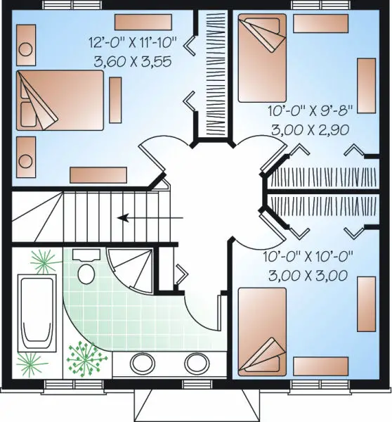 upper floor house blueprint