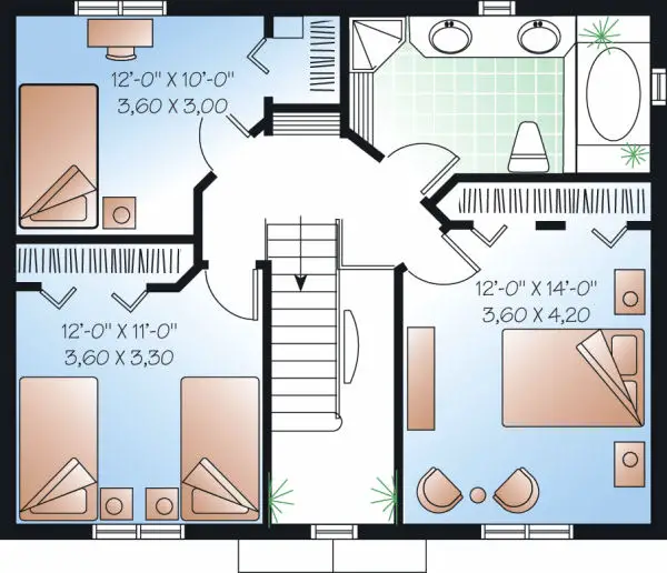 upper floor house blueprint