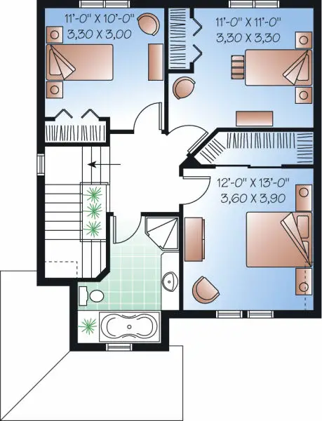 upper floor house blueprint