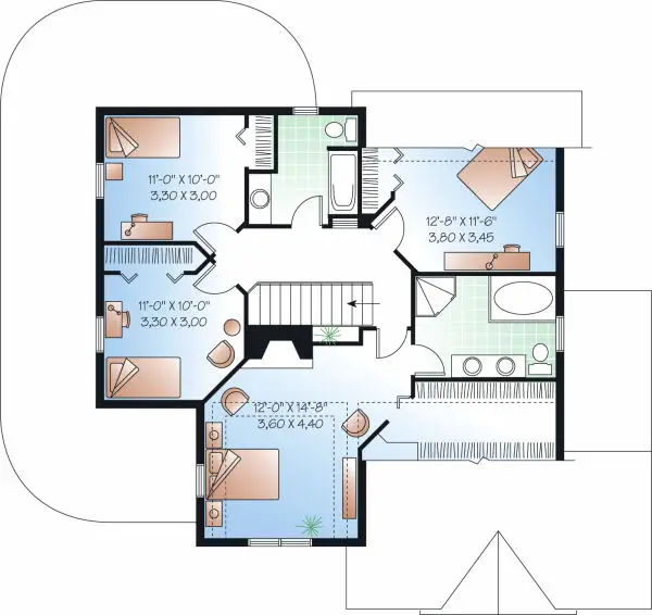 upper floor house blueprint