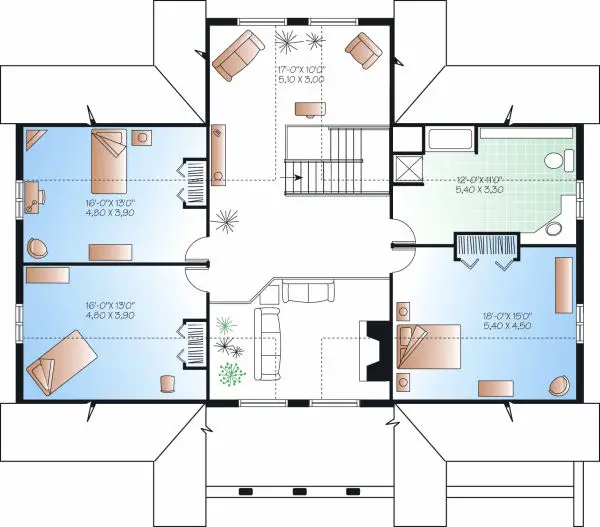 upper floor house blueprint
