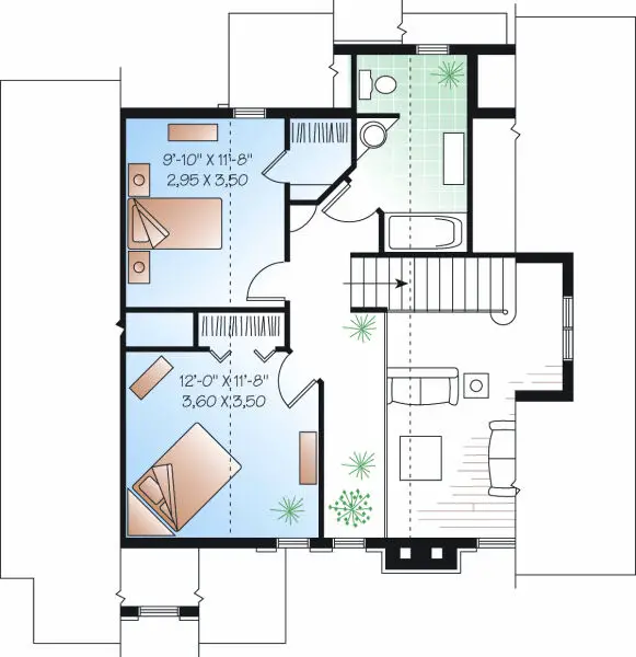 upper floor house blueprint