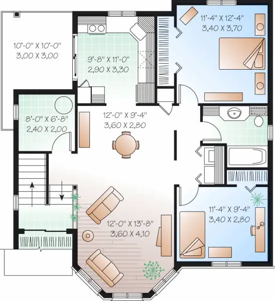 upper floor house blueprint