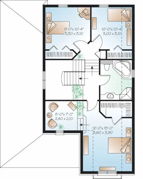 upper floor house blueprint
