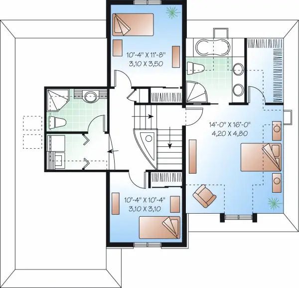 upper floor house blueprint