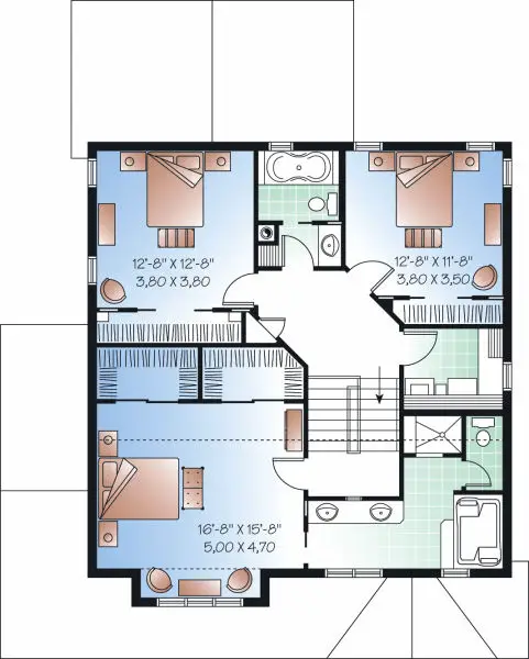 upper floor house blueprint