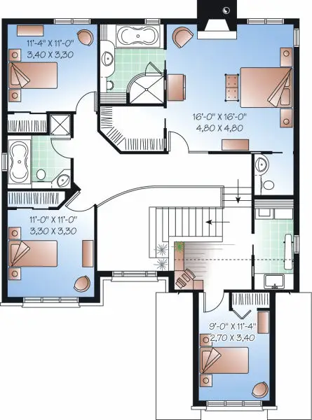 upper floor house blueprint