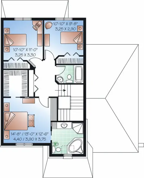 upper floor house blueprint