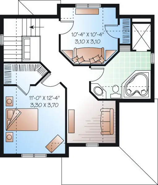 upper floor house blueprint