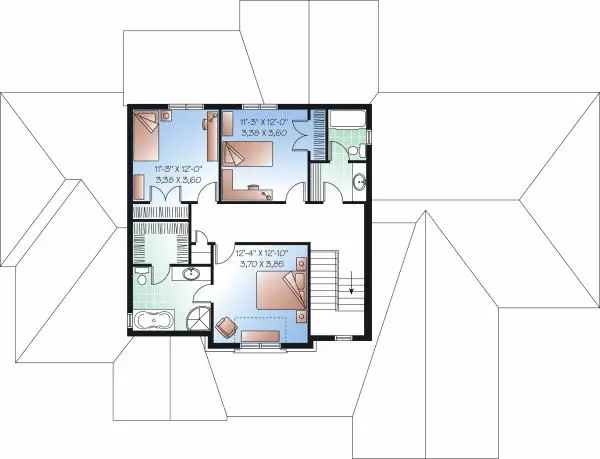 upper floor house blueprint