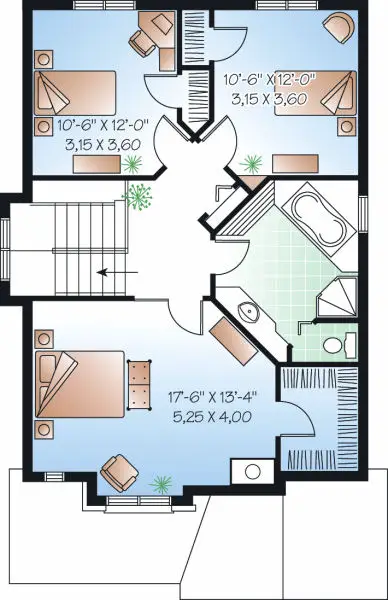 upper floor house blueprint
