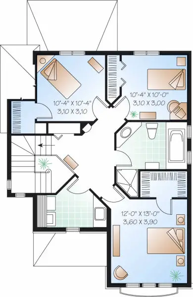 upper floor house blueprint