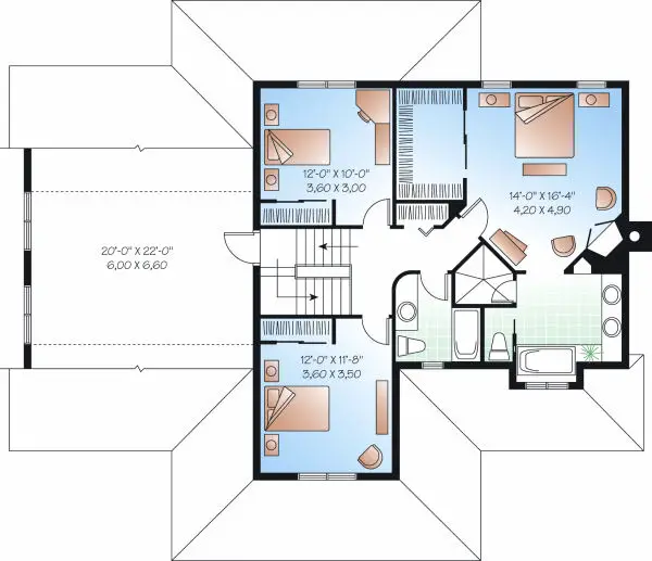 upper floor house blueprint