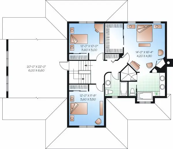 upper floor house blueprint