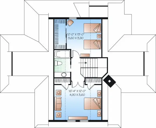 upper floor house blueprint