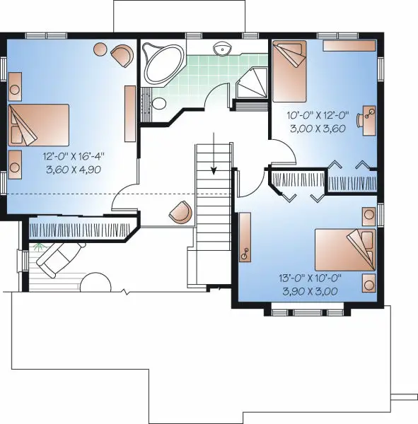 upper floor house blueprint